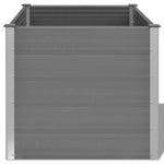 ZNTS Garden Raised Bed WPC 100x100x91 cm Grey 43606