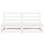 Garden Middle Sofas 2 pcs White Solid Wood Pine 805681
