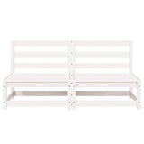 Garden Middle Sofas 2 pcs White Solid Wood Pine 805681