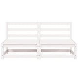 Garden Middle Sofas 2 pcs White Solid Wood Pine 805681