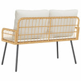 Garden Bench with Cushion Nature 114 x 64 x 90cm Steel 4108262