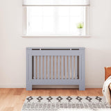 Radiator Cover Grey 112x19x81.5 cm Engineered Wood 288173