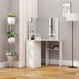 Corner Dressing Table Cosmetic Table Make-up Table White 288451