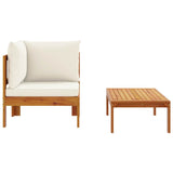 2 Piece Garden Sofa Set with Cushions Solid Wood Acacia 367626