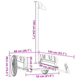 Bike Trailer Grey Oxford Fabric and Iron 94175