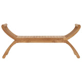 Garden Bench 2 -Seater 126 cm Solid Teak Wood Natural 42033196