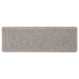 Stair Mats Self-adhesive Sisal-Look 15 pcs 65x21x4 cm Silver 326883