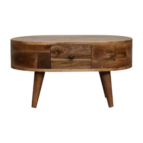 Mini Oak-ish Rounded Coffee Table IN3328