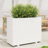 Garden Planter White 90x40x72.5 cm Solid Wood Pine 3282595