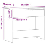 Console Table Artisan Oak 89x41x76.5 cm Engineered Wood 856775