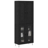 Highboard Black Oak 69.5 x 34 x 180 cm Engineered Wood 3403170