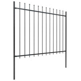 Garden Fence Steel Sturdy Rectangular Modern 277631