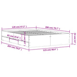 Bed Frame with Drawers without Mattress Brown Oak 120x200 cm 3207286