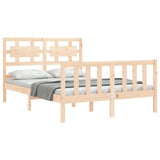 Bed Frame without Mattress Small Double Solid Wood Pine 3192526