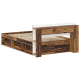 Bed Frame with Storage Old Wood 120 x 190 cm Engineered Wood 3433355