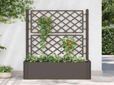 Garden Raised Bed with Trellis and Self Watering System Mocha 313968