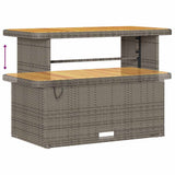 Garden Dining Set Grey Poly Rattan 42007925