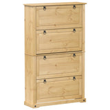 Shoe Cabinet "Corona" 99x32x163,5 cm Solid Wood Pine 4002787