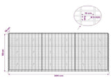 Gabion with 5 mm Wire and 5x10 cm Mesh 300x30x150 cm 3464664