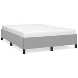 Bed Frame without Mattress Light Grey 135x190 cm Double Double Fabric 349857