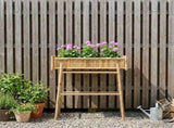 Garden Planter with Holder Natural 100 x 38 x 114 cm Bamboo 42028231