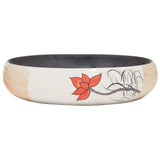 Countertop Basin Multicolour Oval 59x40x15 cm Ceramic 155113