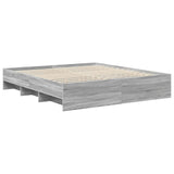 Bed Frame Grey Sonoma 180 x 200 cm Engineered Wood 3408828