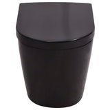 Wall Hung Toilet with Concealed Cistern Ceramic Black 3054477