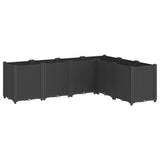Garden Planter Black 160x120x53 cm PP 367863