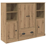Highboard with Drawer 3 pcs Artisan Oak Engineered Wood 3402675