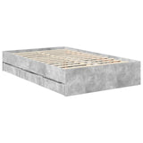 Bed Frame with Drawer Concrete Grey 120 x 200 cm Engineer Wood 3409485