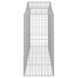 Arched Gabion Baskets 5 pcs 200x50x120/140 cm Galvanised Iron 3145664
