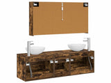 Bathroom Furniture Set 4 pcs Smoked Oak 3406707