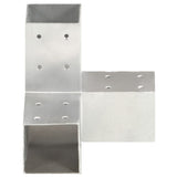 Post Connectors 4 pcs Y Shape Galvanised Metal 81x81 mm 145466