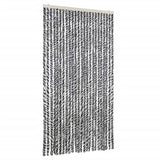 Fly Curtain Grey and Black and White 100x200 cm Chenille 377336