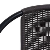 Garden Chair Set of 8 Black Plastic rattan, steel Stackable 3107705