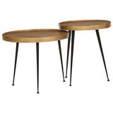 Coffee Table 2 pcs Golden Engineered Wood 373637