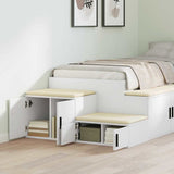 Storage Cabinet 2 pcs White 127 x 41 x 40 cm Engineered Wood 866651