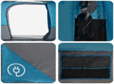 Family Tent with Rainfly Water-resistant tunnel Blue 10-Person 42017464