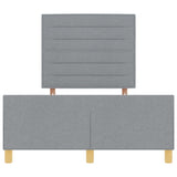 ZNTS Bed Frame Light Grey 120x200 cm Fabric 3344641