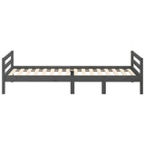 Bed Frame without Mattress Grey 90x200 cm Solid Wood Pine 821626