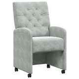 Dining Chairs with Wheels 2 pcs Light grey 58 x 67 x 97 cm 42017866