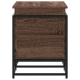 Storage Box with Lid Brown Oak 100x40x51.5 cm Engineered Wood 848808