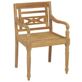 Batavia Chair Set of 4 Natural Teak 3073292