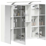 Bathroom Mirror Cabinet White 80 x 14.5 x 70 cm Engineered wood 889111