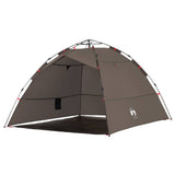 Fishing Tent 4-Person Brown Quick Release 4005324