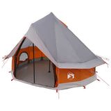 Tipi Tent Grey and Orange 250 x 250 cm Polyester and Steel 42028721
