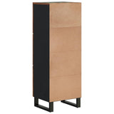 Highboard with 3 Doors 40x33x110 cm Solid Wood Reclaimed&Iron 352931