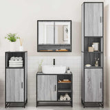 ZNTS 4 Piece Bathroom Furniture Set Grey Sonoma Engineered Wood 3301238