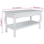 Coffee Table 2 Tiers MDF White 60629